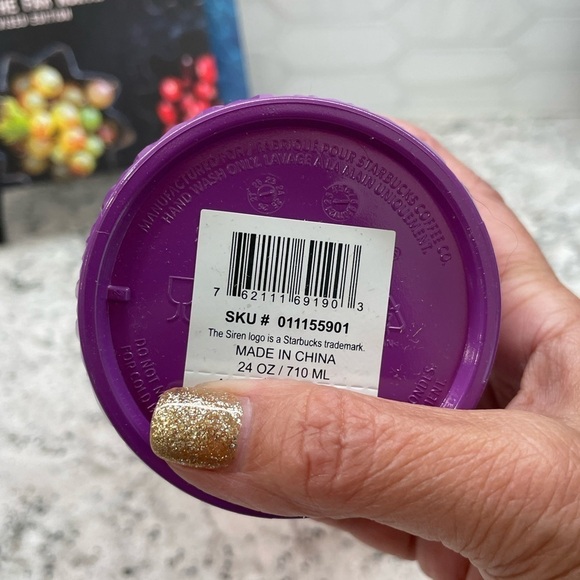 StarbucksDay of the Dead Skull Topper Sorbet Jeweled Gradient Cup. 2024. NWT - Picture 7 of 7